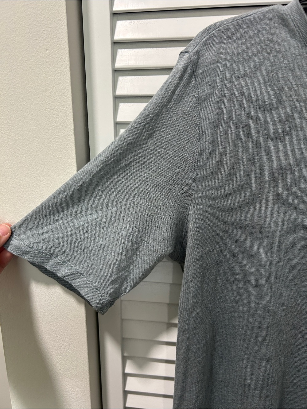 AUW Short Sleeve Crew Neck Tee in Gray - Picture 3 of 6